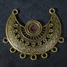 2 supports pendentif demi lune bronze ethnique 43x39mm