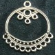 4 supports chandeliers lustre metal argenté  rond 36x33mm