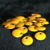 5 sequins laiton jaune emamillé recto verso 8mm