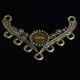 6 chandeliers chevron connecteur support cabochon bronze 40x30mm