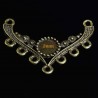4 chandeliers chevron connecteur support cabochon bronze 40x30mm