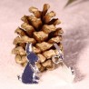 4 mini breloques lapin origami metal argente 15x8mm
