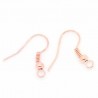 10 paires crochets d'oreille or rose 25x15mm