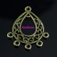 6 chandeliers lustre goutte bronze 29x25mm