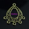 6 chandeliers lustre goutte bronze 29x25mm