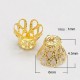 30 calottes coupelle filgrane ajourée doré 6x4.5mm