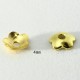 30 calottes coupelles fleur laiton or 4x1mm