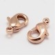 8 fermoirs mousqueton  laiton plaqué or rose 8mm