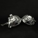 1 bola grossesse mandala plaque argent 30mm