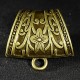 2 bélières  foulard pendentif bronze motif fleur 38x30mm