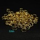 50 anneaux ouvert acier inoxydable doré 6mm
