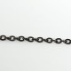 1 metre chaine laiton noire ovale  3,5x2,5mm