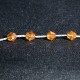 1metre chaine "serpentine" laiton argenté +/- 1mm