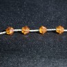 1metre chaine "serpentine" laiton argenté +/- 1mm