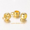 10 belieres liens métal doré 11,5x8mm