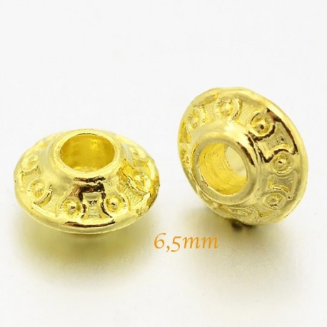 20 perles intercalaire separateur or 6,5x4mm