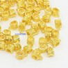 10 belieres ronde metal doré ciselée 11x6mm