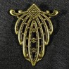 10 Estampes filigrane laiton bronze 35x27mm