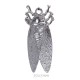 2 breloques cigale metal argente 35x15mm