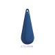 2 sequins emailles laiton longue goutte bleu pacifique  27x10mm