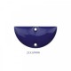 2 sequins connecteur  demi lune email bleu nuit 21x10mm
