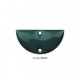 2 sequins emaillés connecteur demi lune vert foret 21x10mm