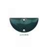 2 sequins emaillés connecteur demi lune vert foret 21x10mm