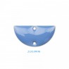 2 sequins connecteur demi lune emaille bleu azur 21x10mm