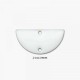 2 sequins emaille connecteur demi lune blanc 21x10mm