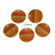 2 sequins ronds stardust doré geometrique pastel 20mm