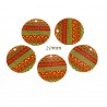 2 sequins ronds stardust doré geometrique pastel 20mm