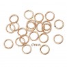 50 anneaux jonction alliage ouvert or rose 6mm