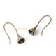 1 Paire boucle d'oreille crochet cloche bronze 27x14mm