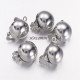 1paire boucle d'oreille clip boule laiton argent mat 16x13mm