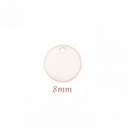 5 sequins rond émaillés 8mm blanc