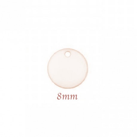 5 sequins rond émaillés 8mm blanc