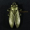 1 grand pendentif cigale bronze 60x30mm