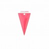 sequin émaillé x 2 triangles inversé bi face rose fluo 22x13mm