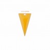 sequin émaillé triangle inversé x2  jaune soleil 22x13mm