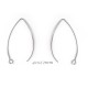 boucle d'oreille demi lune acier inoxydable x10