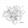 anneau acier inoxydable argent mat x50  diametre 5mm