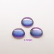 cabochon verre boheme x2 mauve /bleu 12mm