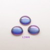 1 cabochon verre boheme  mauve /bleu 12mm