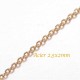 chaine acier inoxydable doudée  or ovale plat 2,5x2mm  x0,50cm