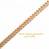 chaine acier inoxydable soudée CHS-H007-52G or gourmette x0,50cm diametre 3,5x2,5mm
