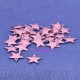 6 sequins étoile emaille laiton rose bonbon  12mm