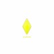 4 sequins losange émaillés jaune  laiton 15x8mm