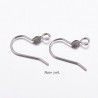 20 supports boucle d'oreille crochet acier 316L