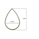 connecteur lien goutte cuivre bronze creux 25x17mm