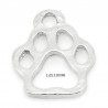 Patte d'ours breloque métal argenté 13x11mmx10 pièces